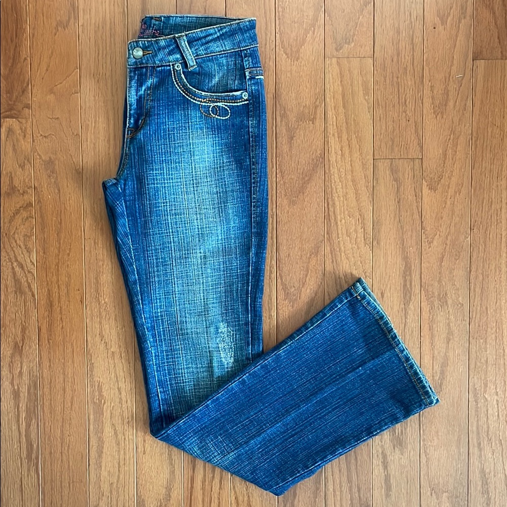 Cache Distressed Blue Jeans